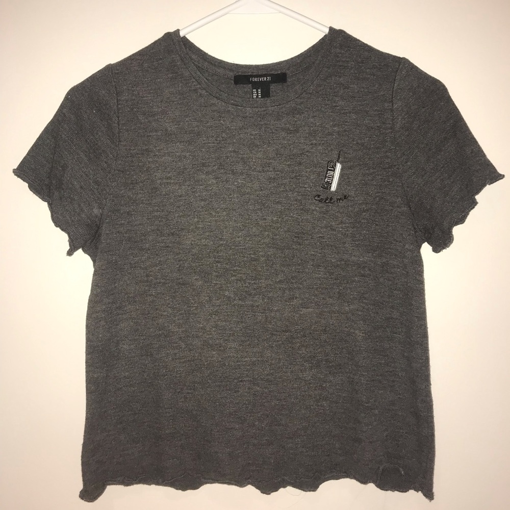 Forever 21 Embroidered Crop Top
